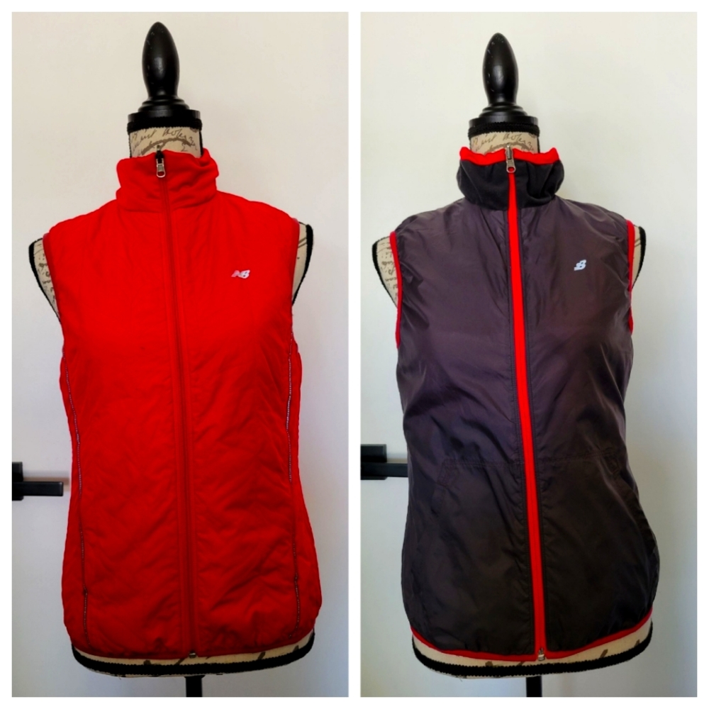 New Balance Reversible Jacket‎ Vest Hot Pink - Grey Size S